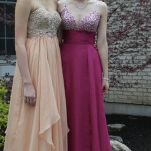 Hot pink/magenta prom dress, worn once!